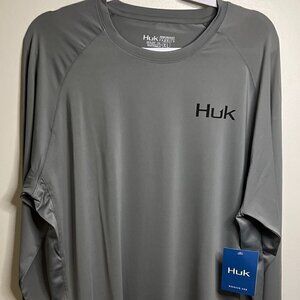 HUK KC Covered Up PURSUIT Long Sleeve in Gray Size XL